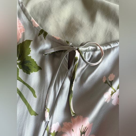 NEW Reformation Anaiis Long Silk Dress Tarragon Green Floral | US 6 UK 10 - Picture 14 of 16